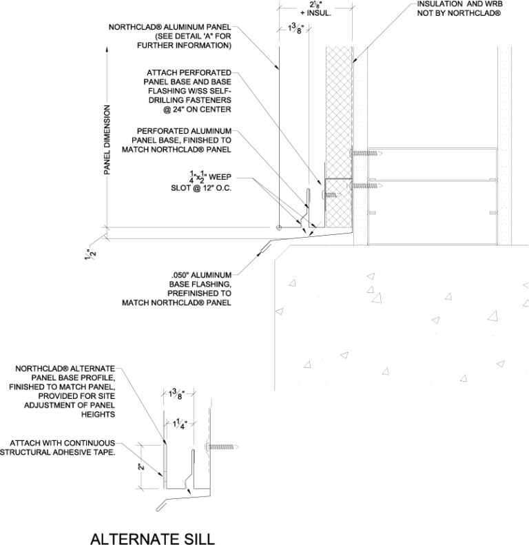 Vertical Stacking Details - With Insulation - NorthClad