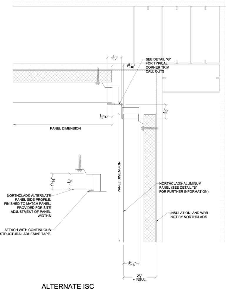 Vertical Stacking Details - With Insulation - NorthClad