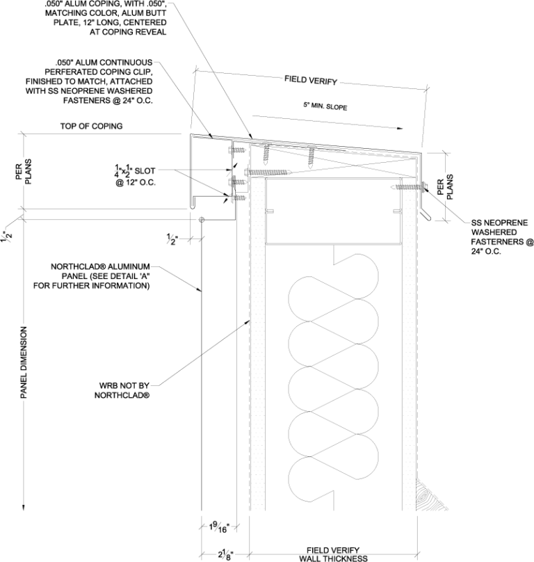 Vertical Stacking Details - Inboard Insulation - Northclad