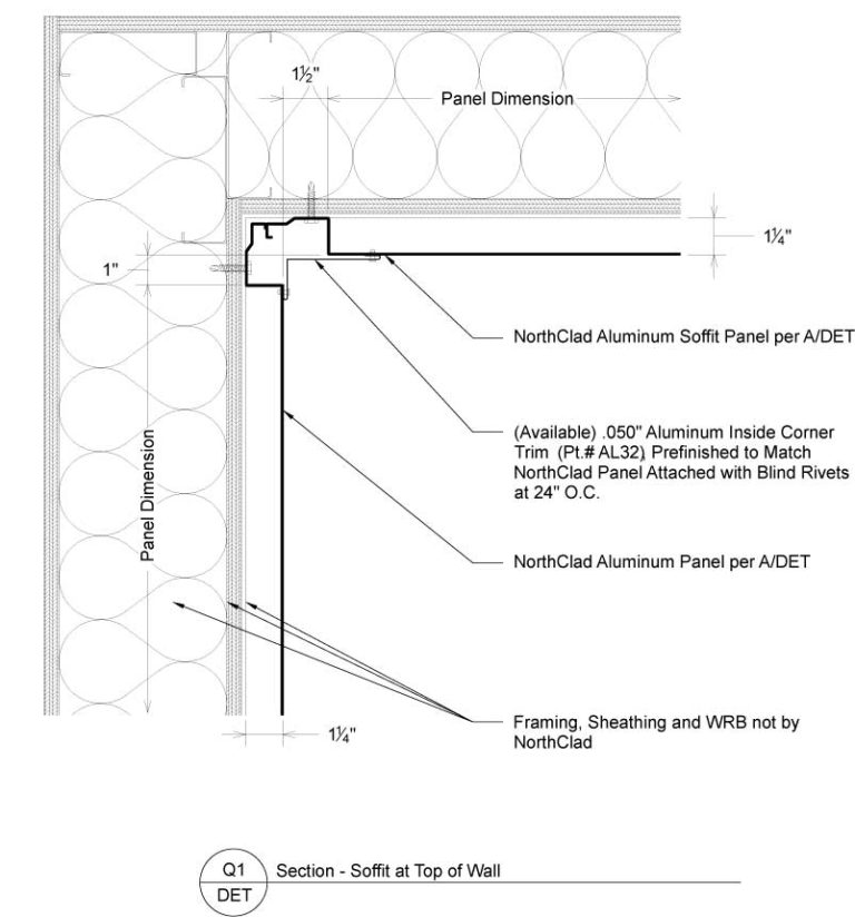 Dual Interlocking Details - No Insulation - NorthClad