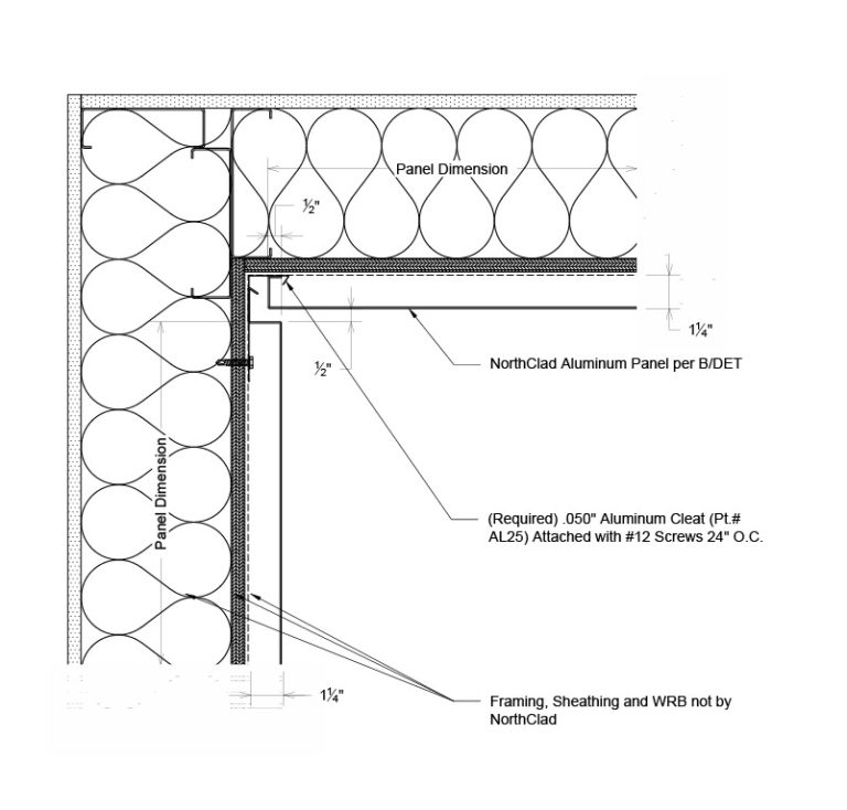 Dual Interlocking Details - Inboard Insulation - NorthClad