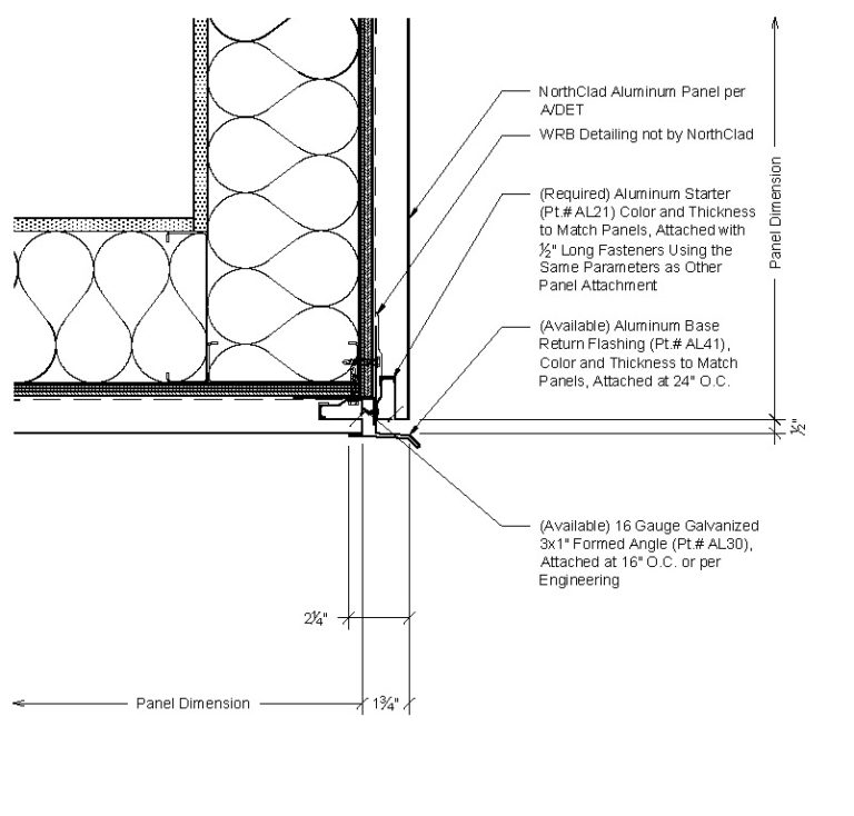 Vertical Stacking Details - Inboard Insulation - NorthClad