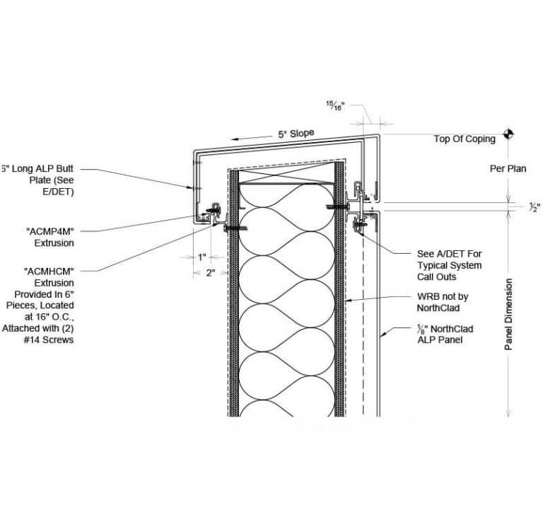 Extrusion Mounted Plate Return - Bent Details Dry - NorthClad