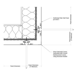 Extrusion Mounted Aluminum Plate Floating - Inboard Insulation - NorthClad