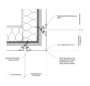 Extrusion Mounted Aluminum Plate Floating - Outboard Insulation - NorthClad